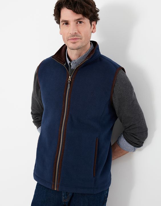 Coxton Fleece Gilet With Patch Pockets Joules Small