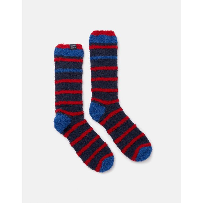 Fluffy Socks Joules 7-12 Navy Stripe
